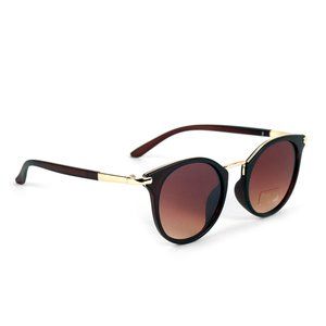 Anyssa Round Classic Sunglasses Brown